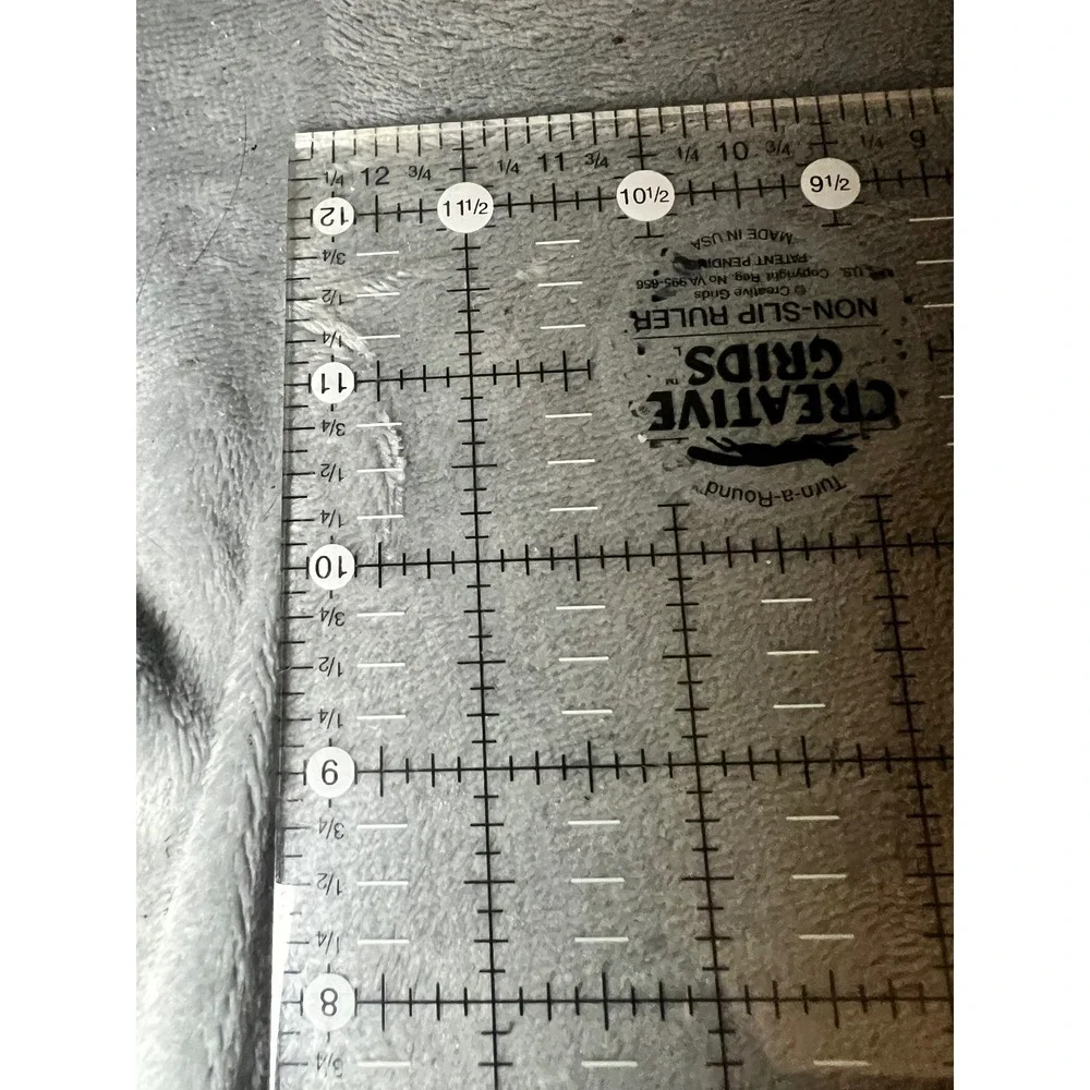 Creative Grids 12.5 Inch Square Non-Slip Quilting Ruler Turn-a-Round USA Made